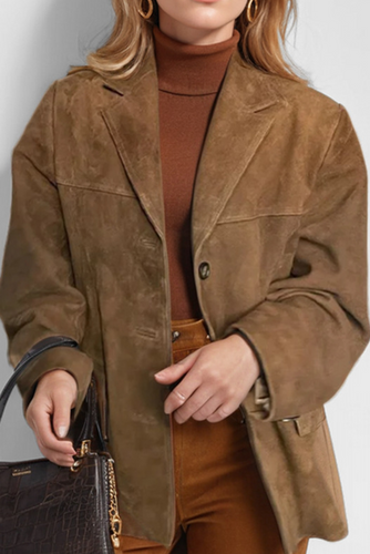 Lune London | Brown vintage jacket with flap pockets and buttons