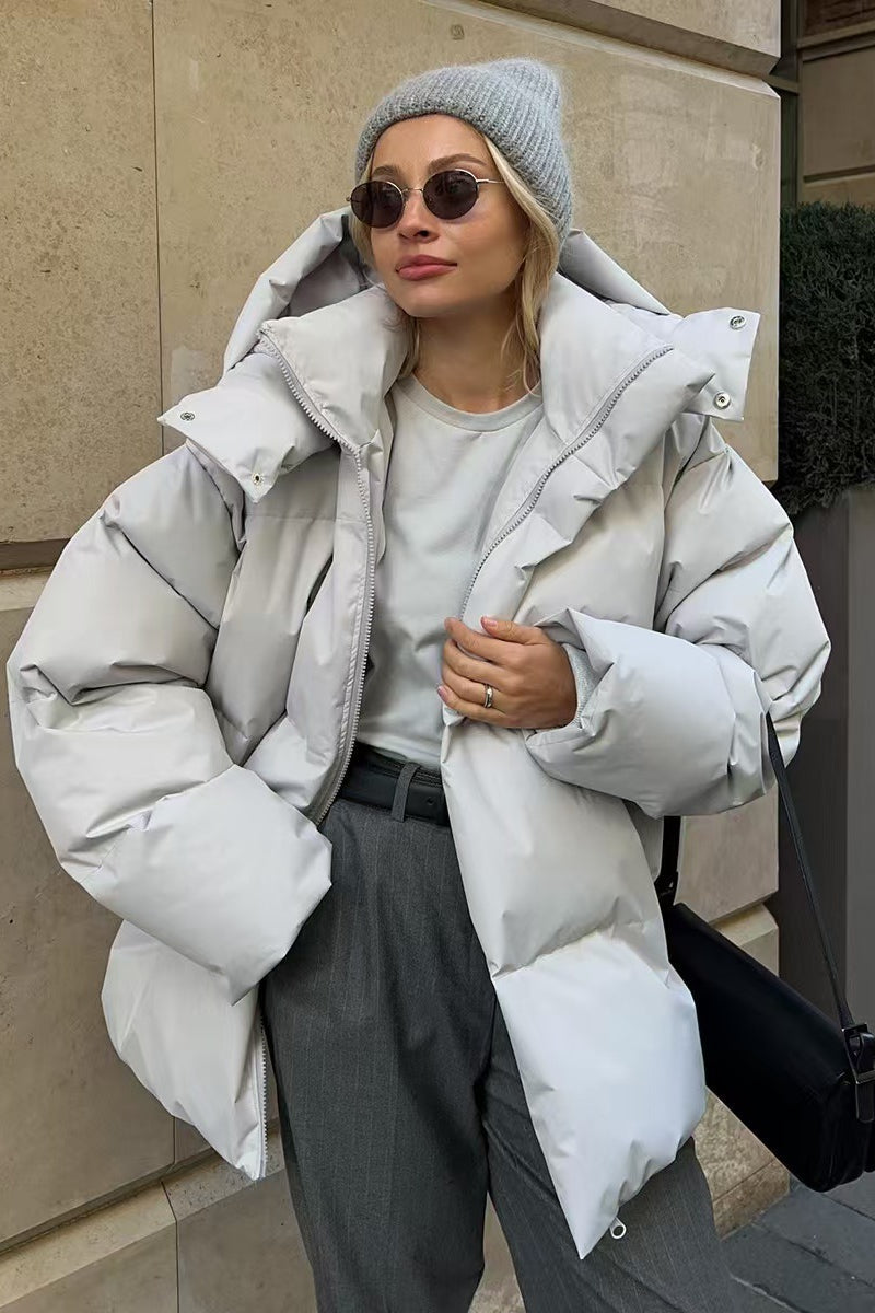 Lune London | Duty Zipper Hooded Puffer Coat