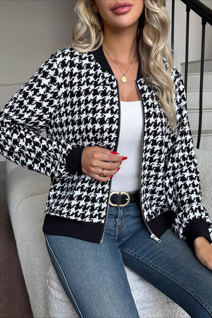 Lune London | Sleeve Houndstooth Fitted Jacket