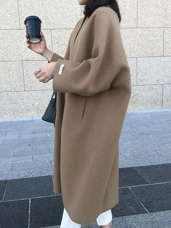 Women’s Long Wool Coat with Elegant Fit & Thermal Insulation | Lune London