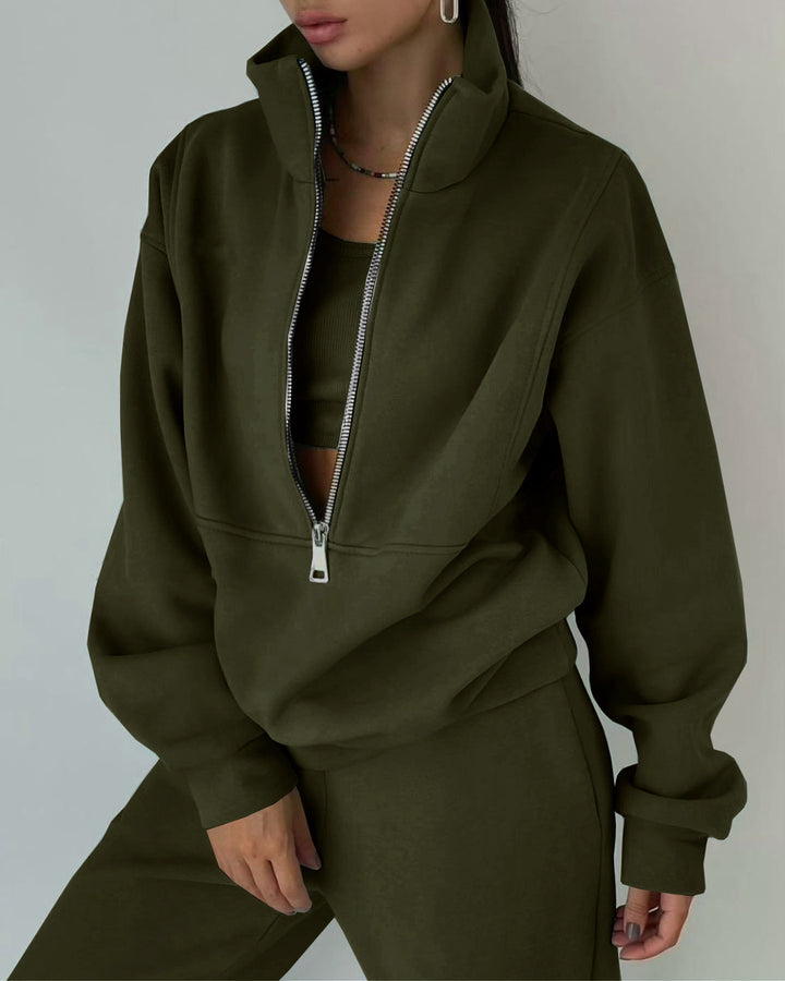 Lune London | Sweatshirt Und Hose Für Damenbekleidung Mit Reißverschlussverschluss