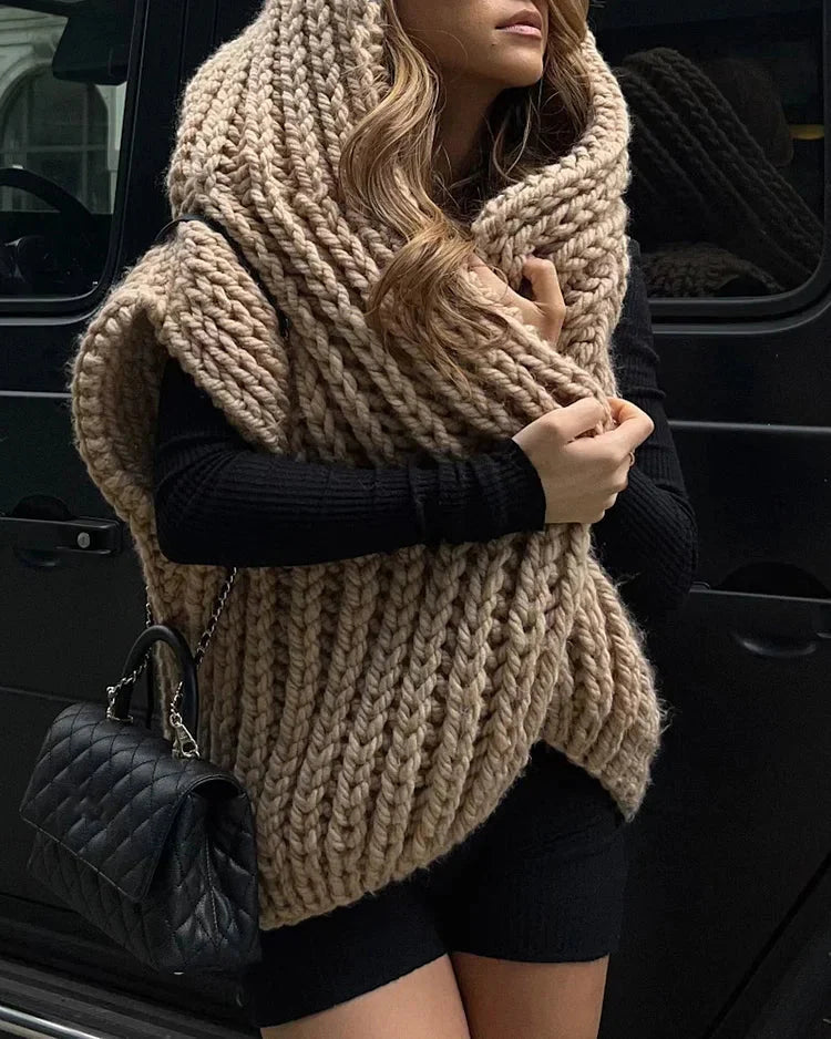 Lune London | Cozy oversized knitted hoodie sweater
