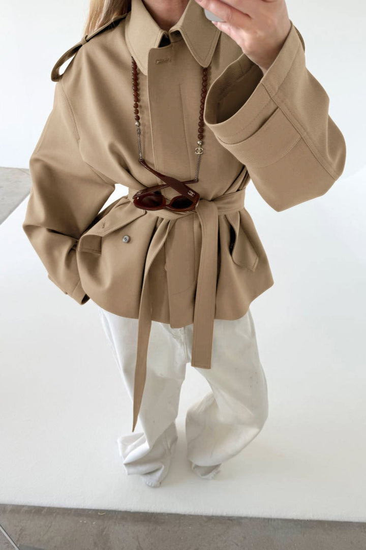 Lune London | Fake Suede Draped Jacket