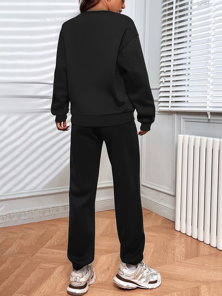 Lune London | Jogging Set - Oversized Sweatshirt & High-Waisted Jogger - Soft & Comfortable