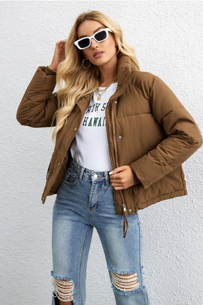 Lune London | Stand Collar Loose Puffer Jacket