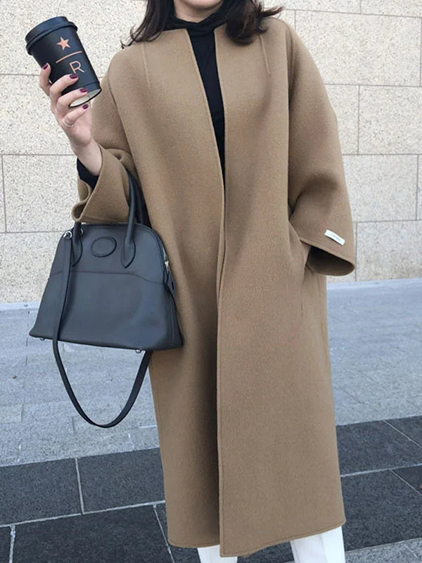 Women’s Long Wool Coat with Elegant Fit & Thermal Insulation | Lune London