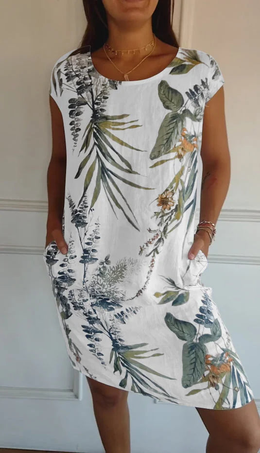 Lune London | Women Printed Cotton and Linen Dress