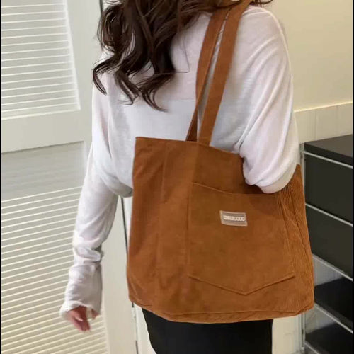 Lune London | Elegant Women's Bag Made Of High-Quality Cord Fabric Vegan Leather