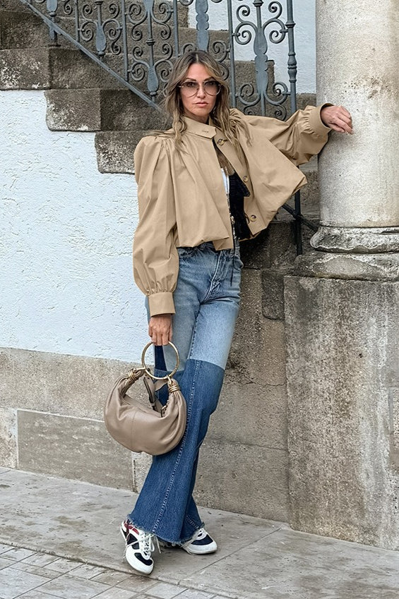 Lune London | Fit Khaki Puff Sleeve Jacket