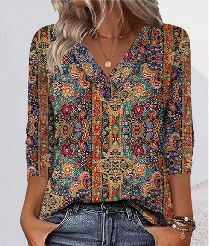 Lune London | Casual blouse with elegant pattern