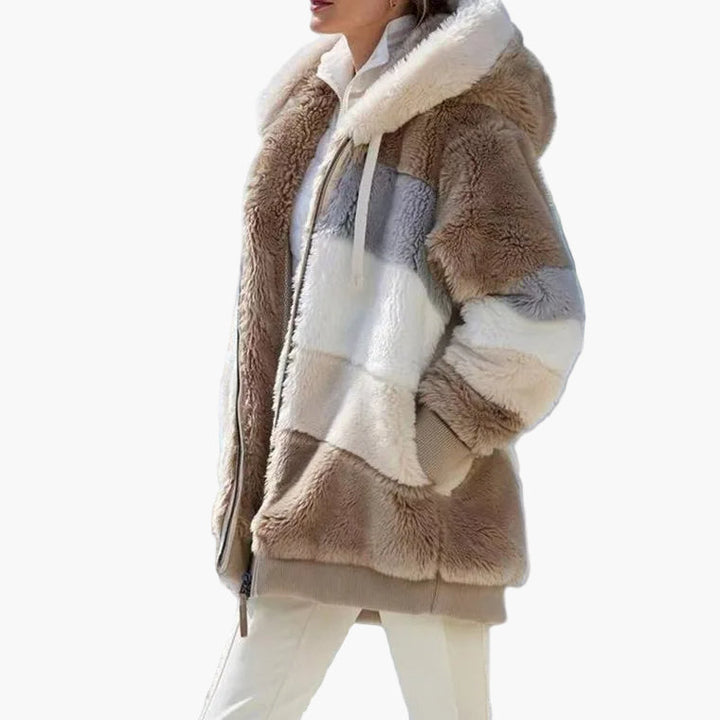 Lune London | Striped Winter Hoodie - Trendy Casual Jacket for Cold Days