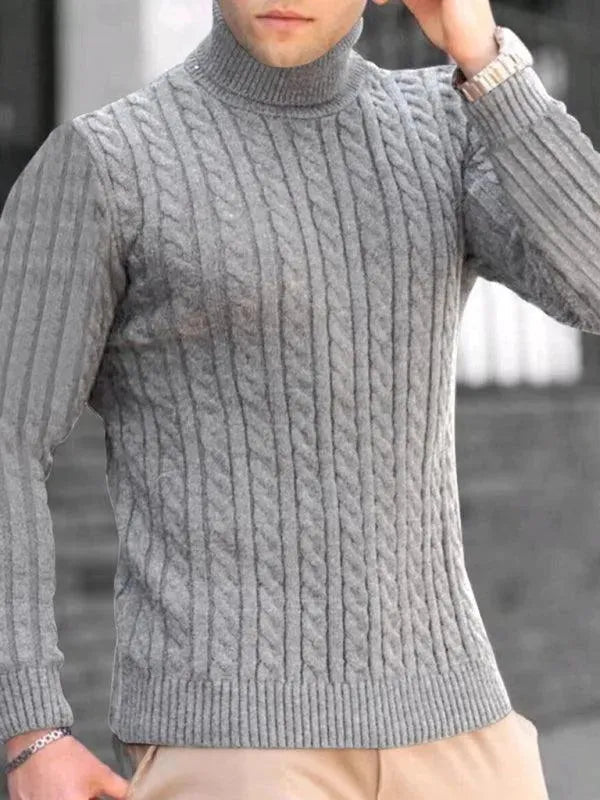 Lune London | Tight Stretch Men's Sweater with Turtleneck
