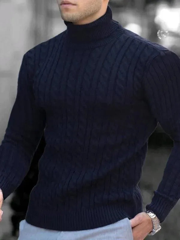 Lune London | Tight Stretch Men's Sweater with Turtleneck