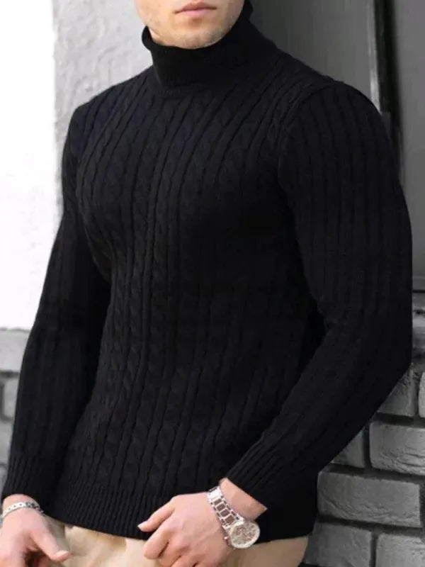 Lune London | Tight Stretch Men's Sweater with Turtleneck