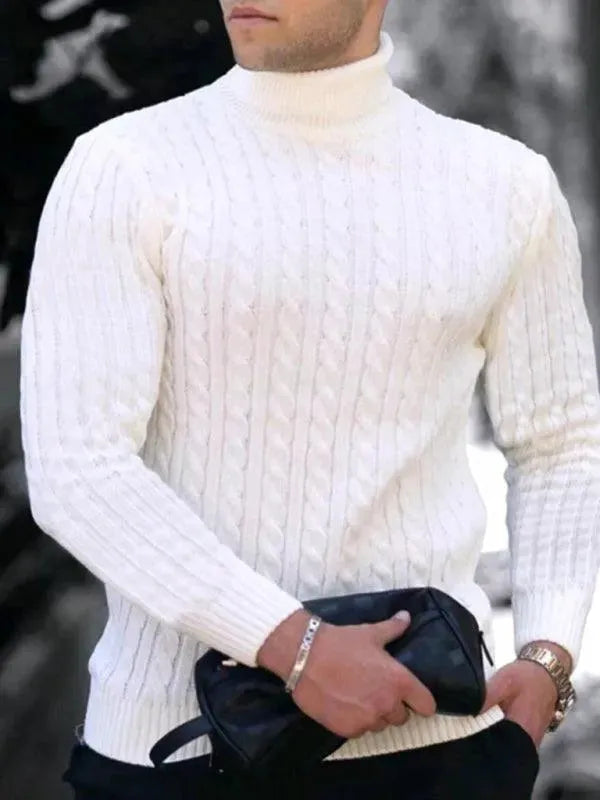 Lune London | Tight Stretch Men's Sweater with Turtleneck