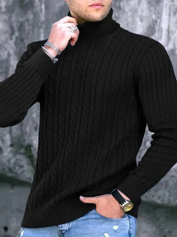 Lune London | Tight Stretch Men's Sweater with Turtleneck