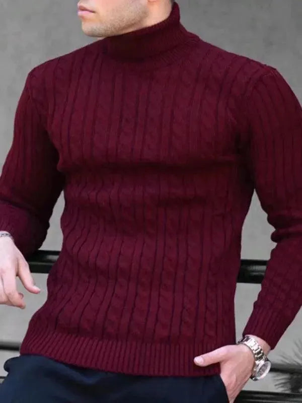 Lune London | Tight Stretch Men's Sweater with Turtleneck