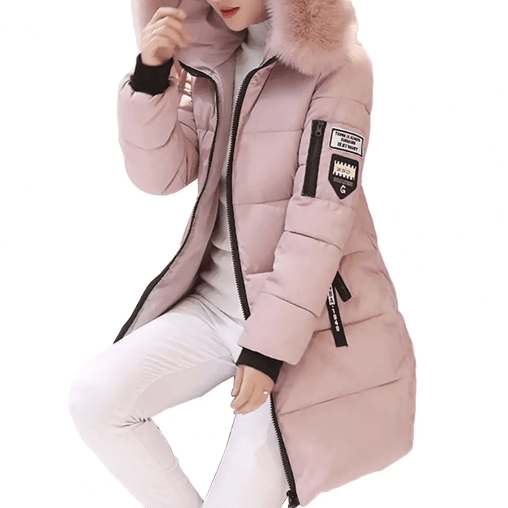 Women’s Cotton Winter Coat with Hood – Mid-Length & Warm | Lune London