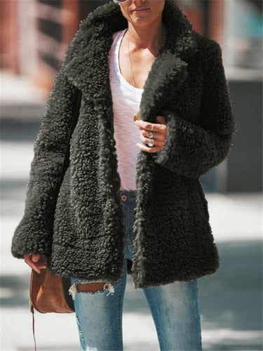 Lune London | Women's Coats with Plush Teddy Bear Light Fleece Coat Snuggly Vintage Sherpa Coat