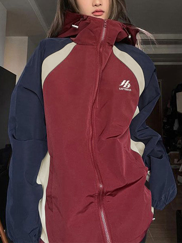 Lune London | Red and Blue Outdoor Block Splice Jacket