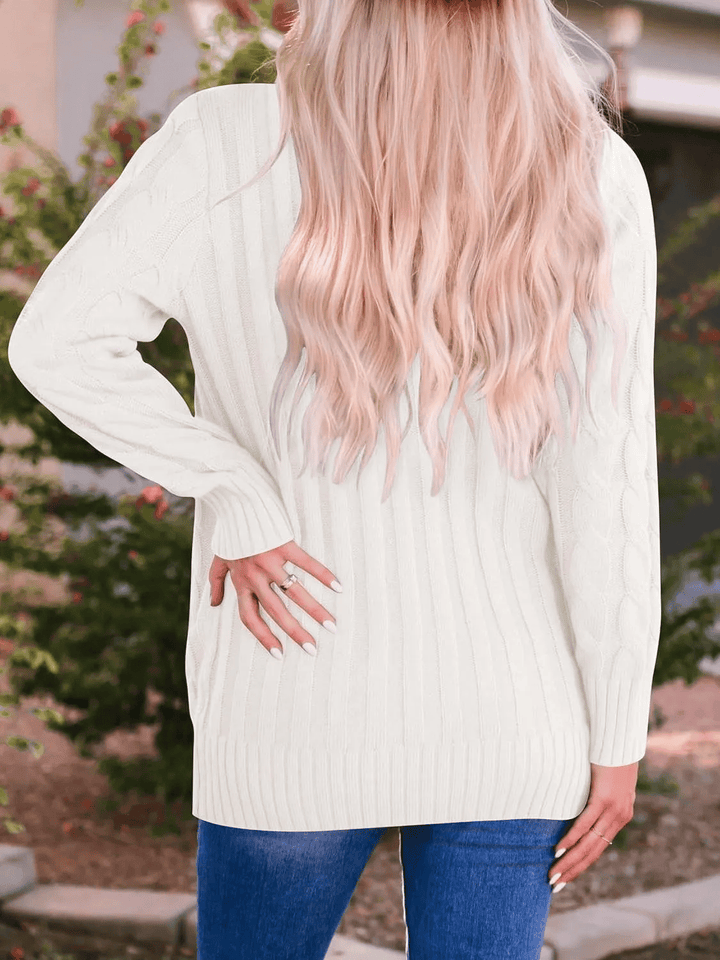 Lune London | Open Knit Cardigan with Cable Pattern