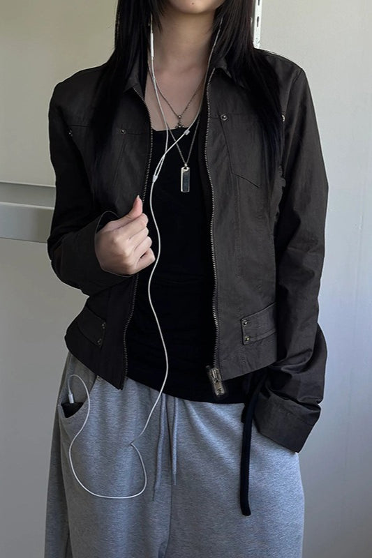 Lune London | Up Solid Color Utility Jacket