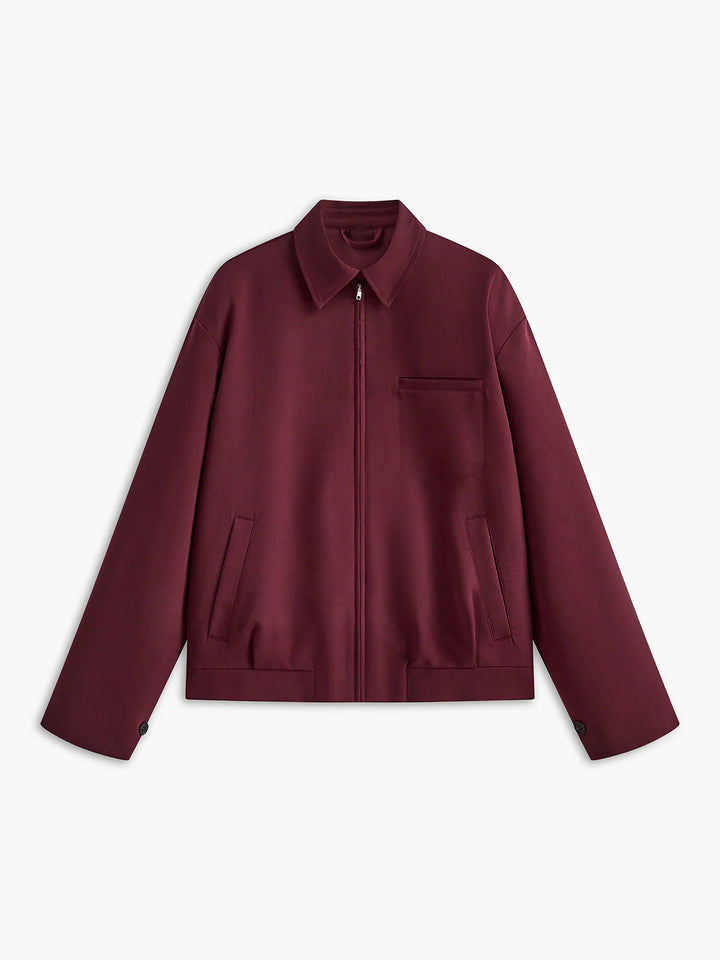 Lune London | Reversible Zipper Burgundy Jacket