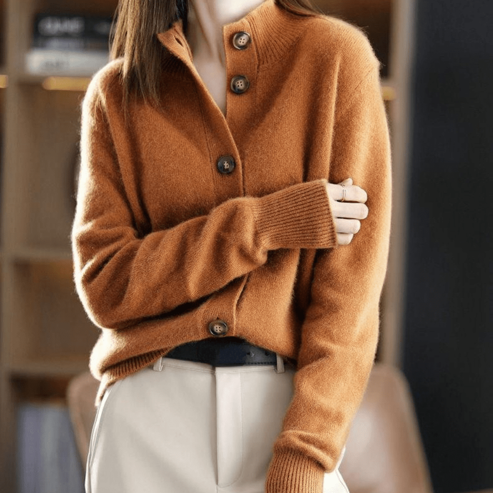 Lune London | Cozy Cashmere Knit Cardigan Pullover