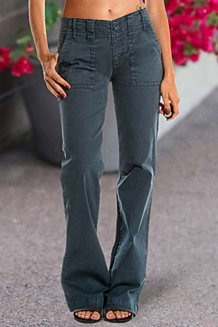 Lune London | Pantalon à double bouton pour femme