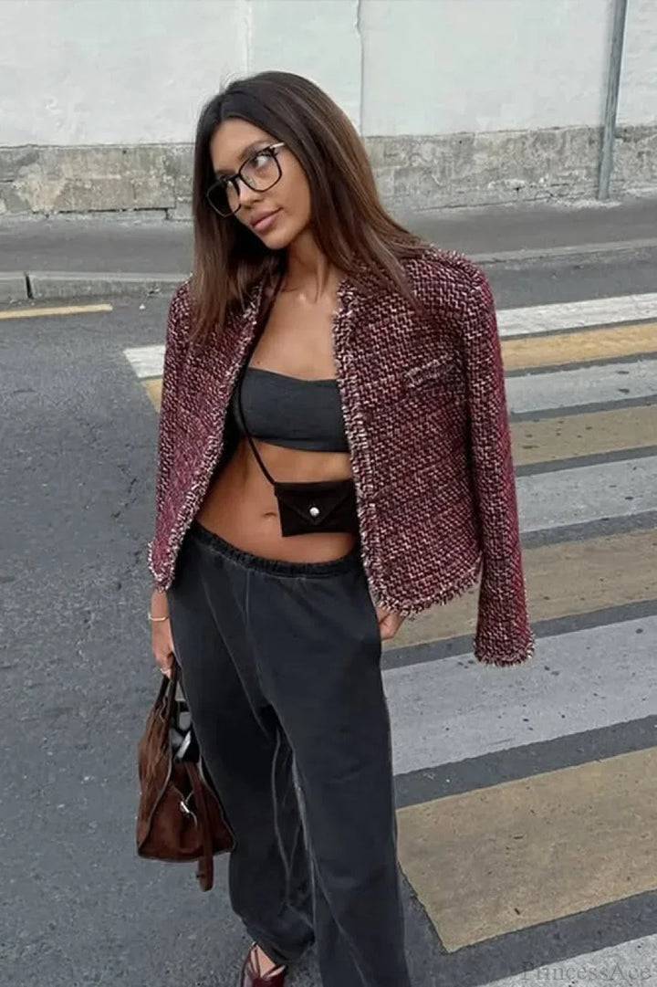 Lune London | Style Tweed Elegant Cropped Blazer