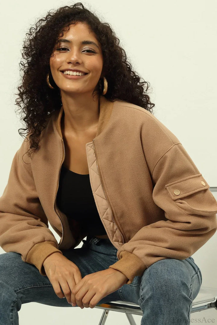 Lune London | Casual Quilted Wool Bomber Jacket