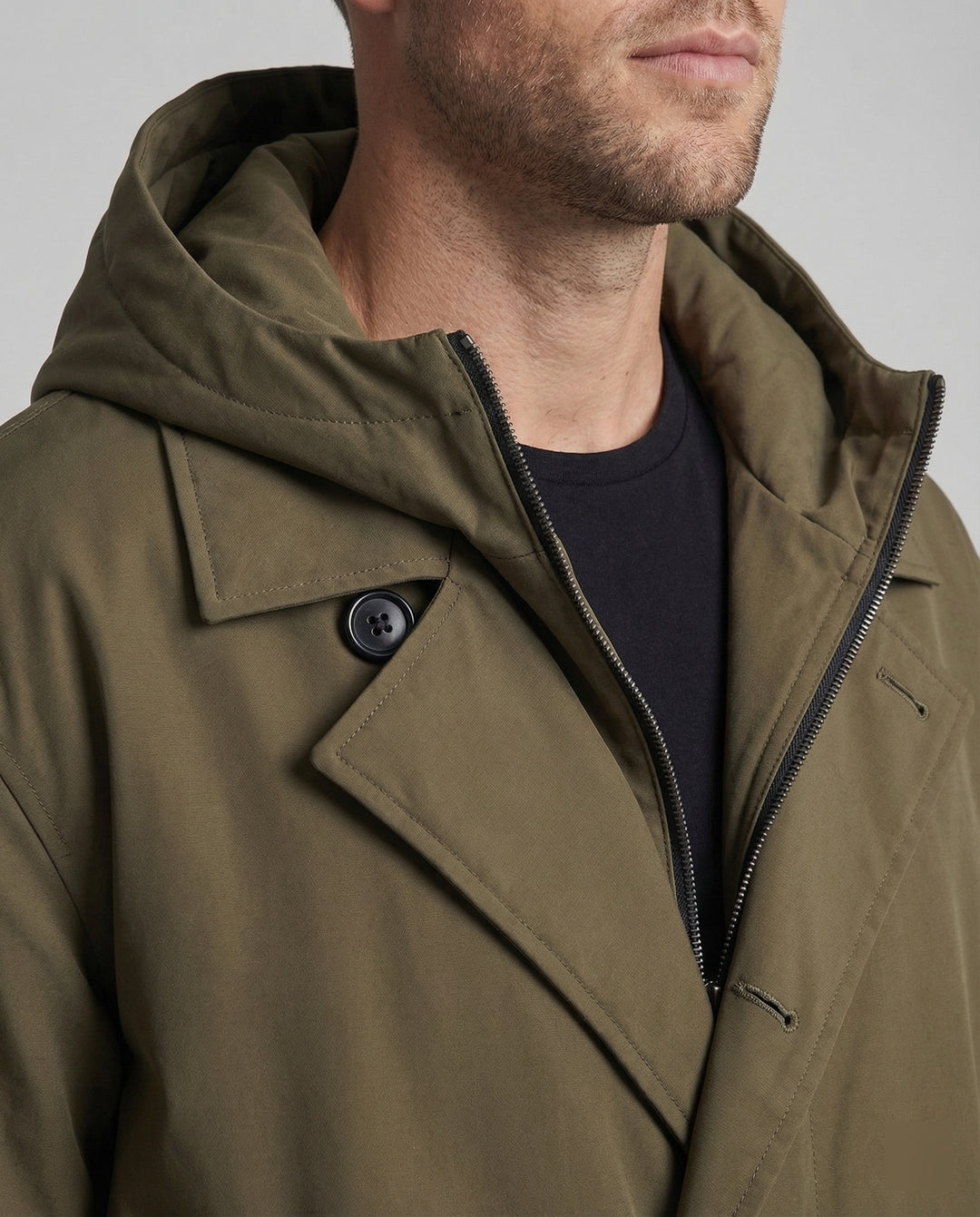 Lune London | Men's Waterproof Trench Coat Stylish & Warm Puffer Design