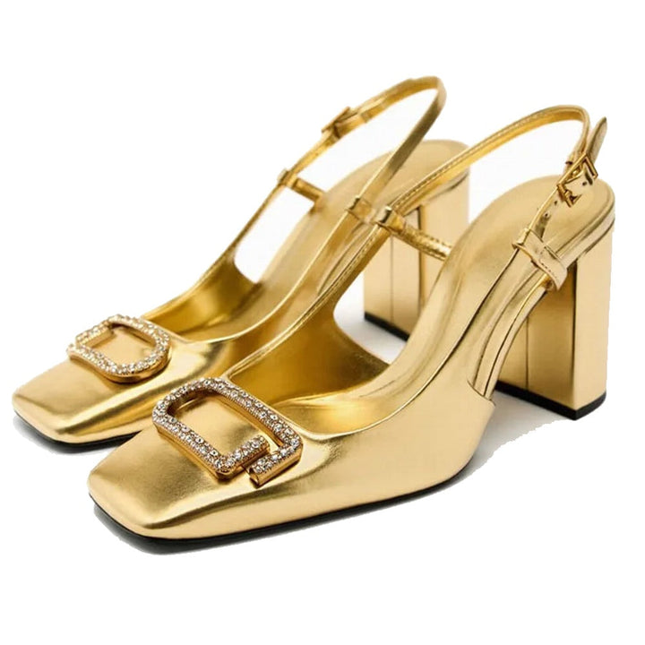 Lune London | Elegant Women's Sling Back Shoes Modern Office High Heels