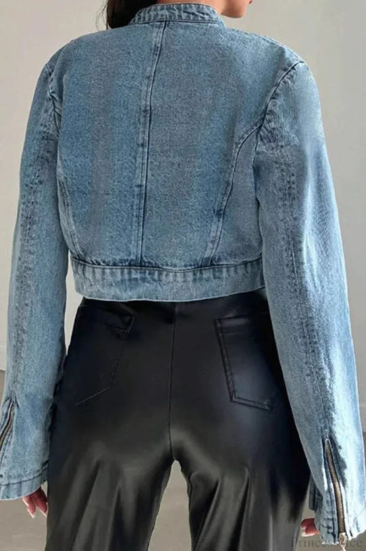 Lune London | Denim Zip Crop Jacket