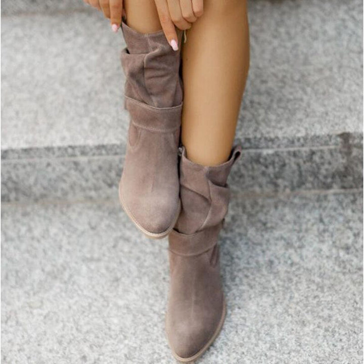 Lune London | Zip ankle boots with low heel