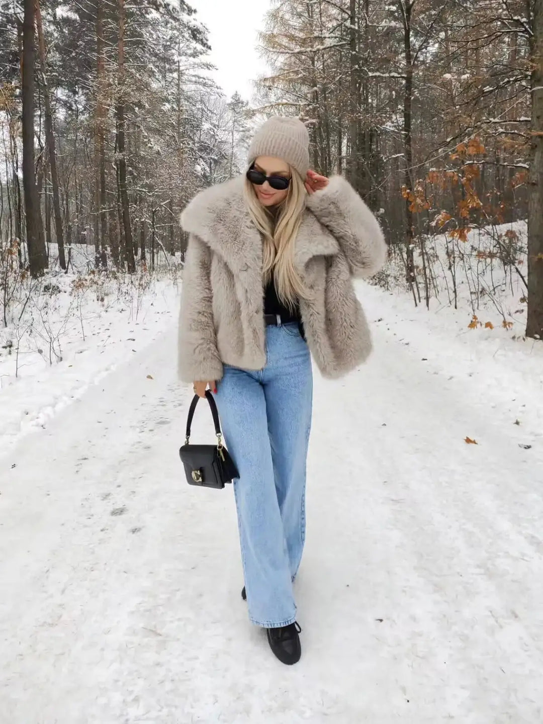 Lune London | Oversized Faux Fur Coat