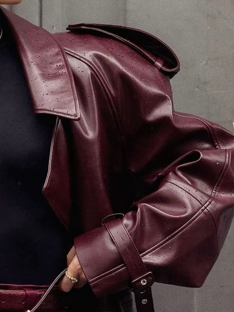 Lune London | Faux Leather Trench Coat