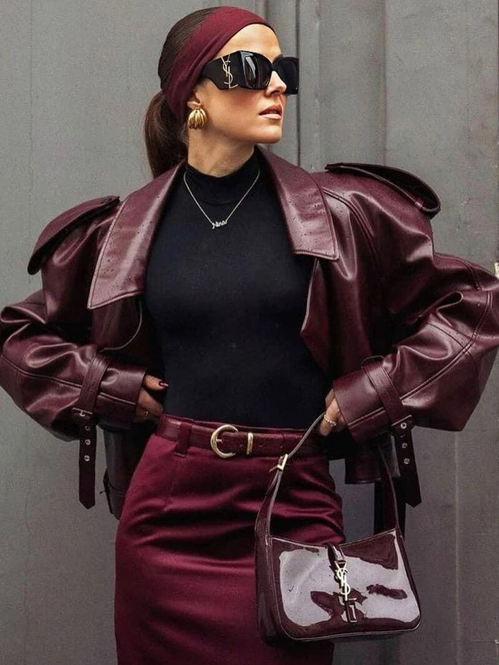 Lune London | Faux Leather Trench Coat