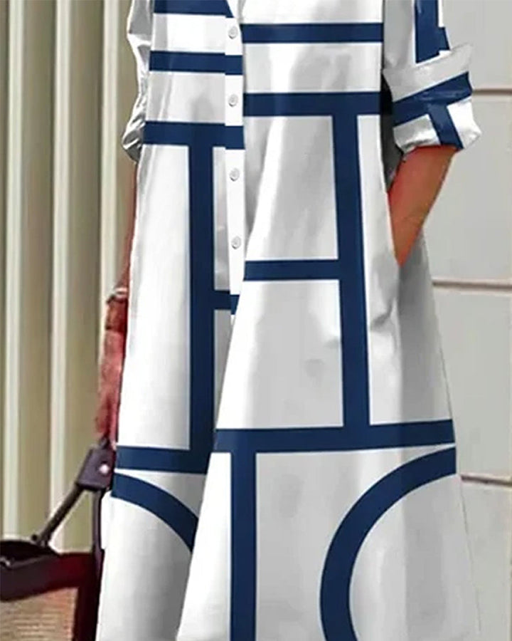 Lune London | Dress with Pockets and Geometric Print