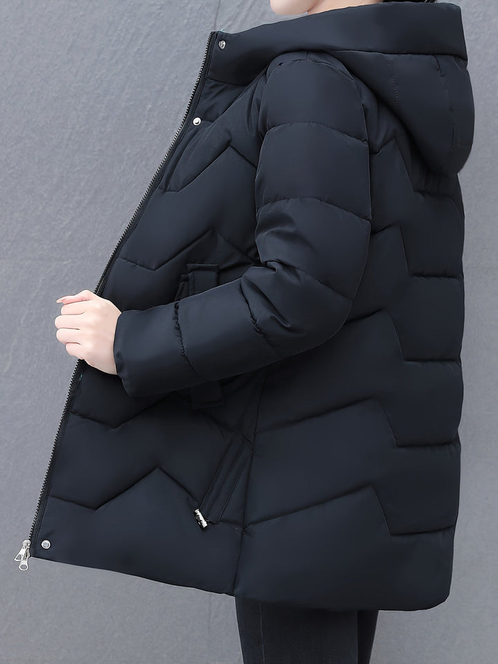 Lune London | Long Casual Women's Down Jacket with Hood