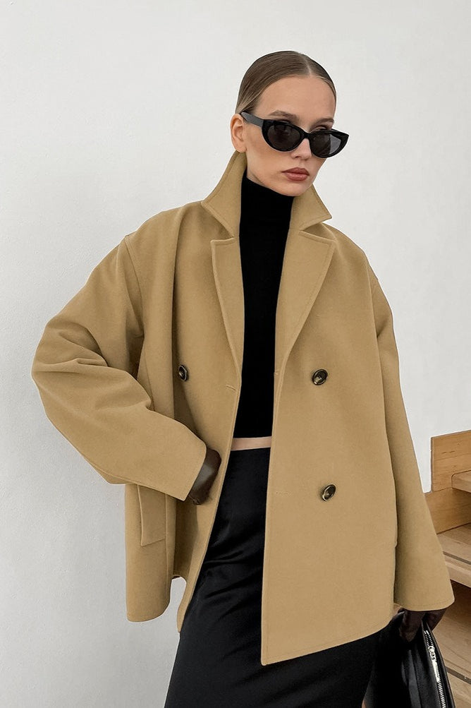 Lune London | Brown Double-Breasted Wool Jacket