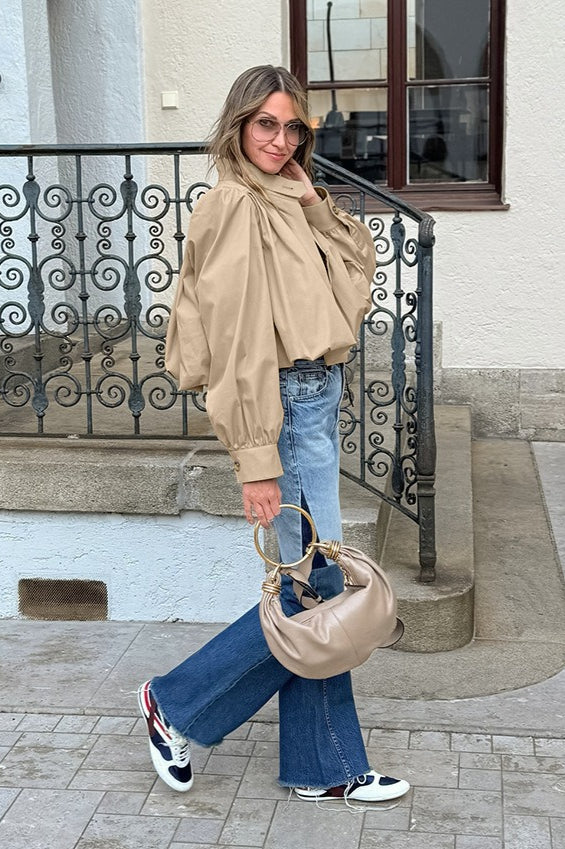 Lune London | Fit Khaki Puff Sleeve Jacket