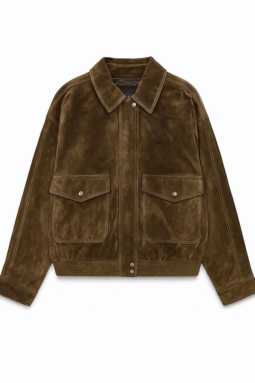 Chic und Stil | Classic women's bomber jacket with collar and flap pockets
