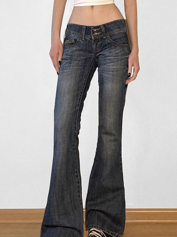 Lune London | Y2K Low Rise Slim Flare Jeans