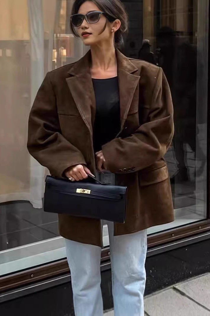 Lune London | Suede Finish Longline Jacket