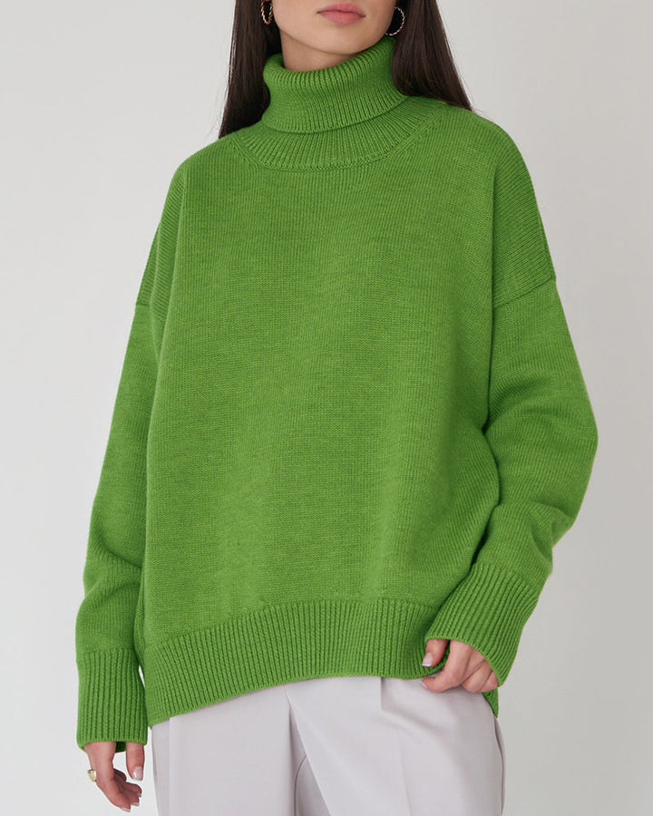 Lune London | Elegant Oversized Women's Turtleneck Sweater Made Of Cotton