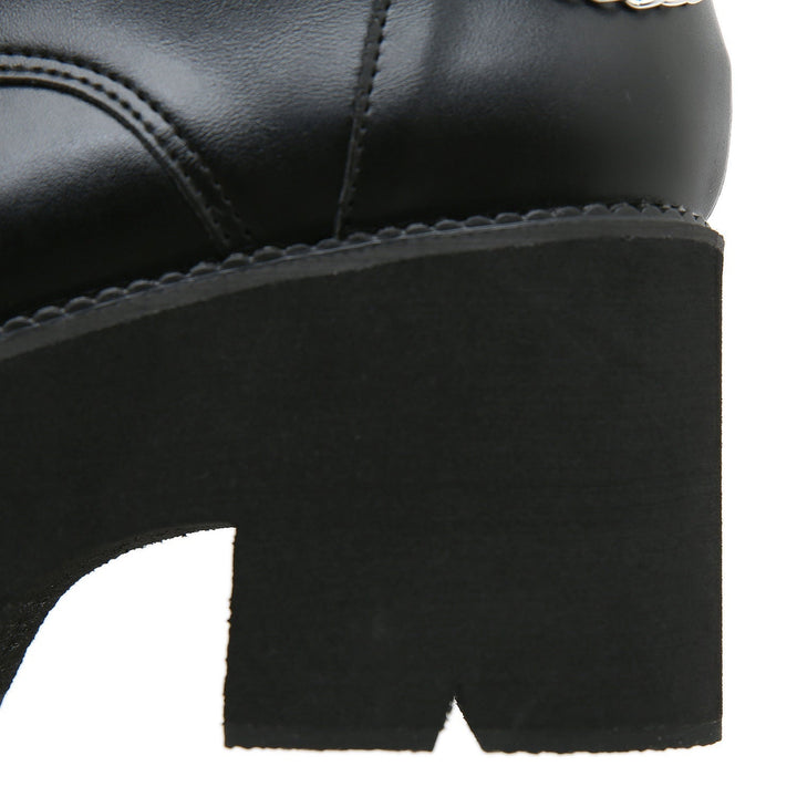 Lune London | Black Boots with High Heels In Martens Style
