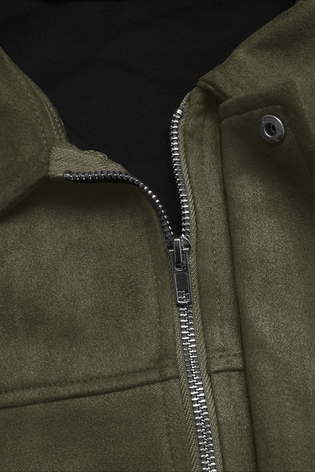 Lune London | Collar Suede-Look Bomber Jacket