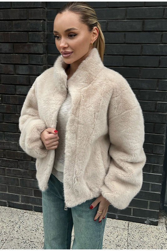 Lune London | Collar Faux Fur Short Jacket