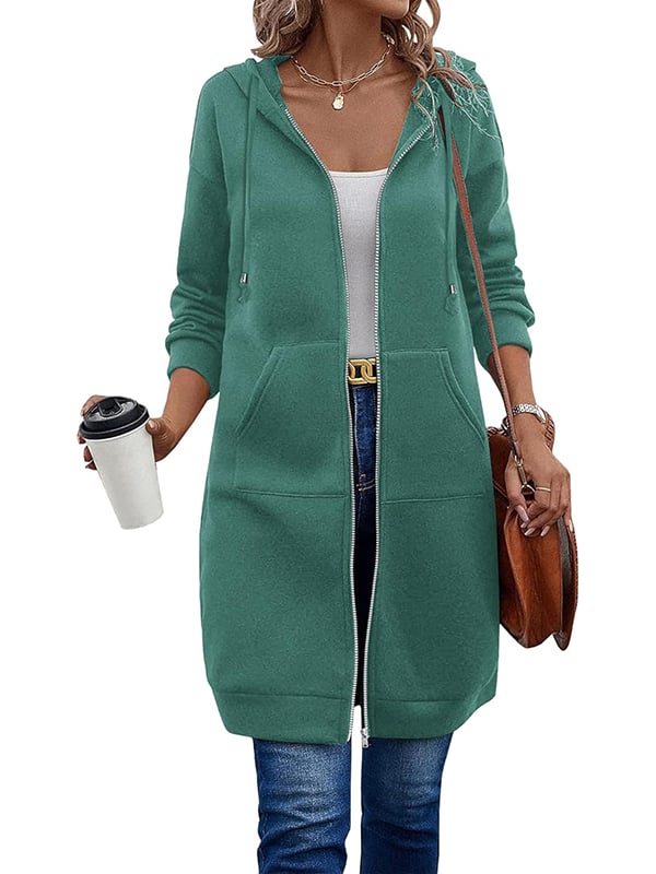 Lune London | Long hooded jacket with zipper